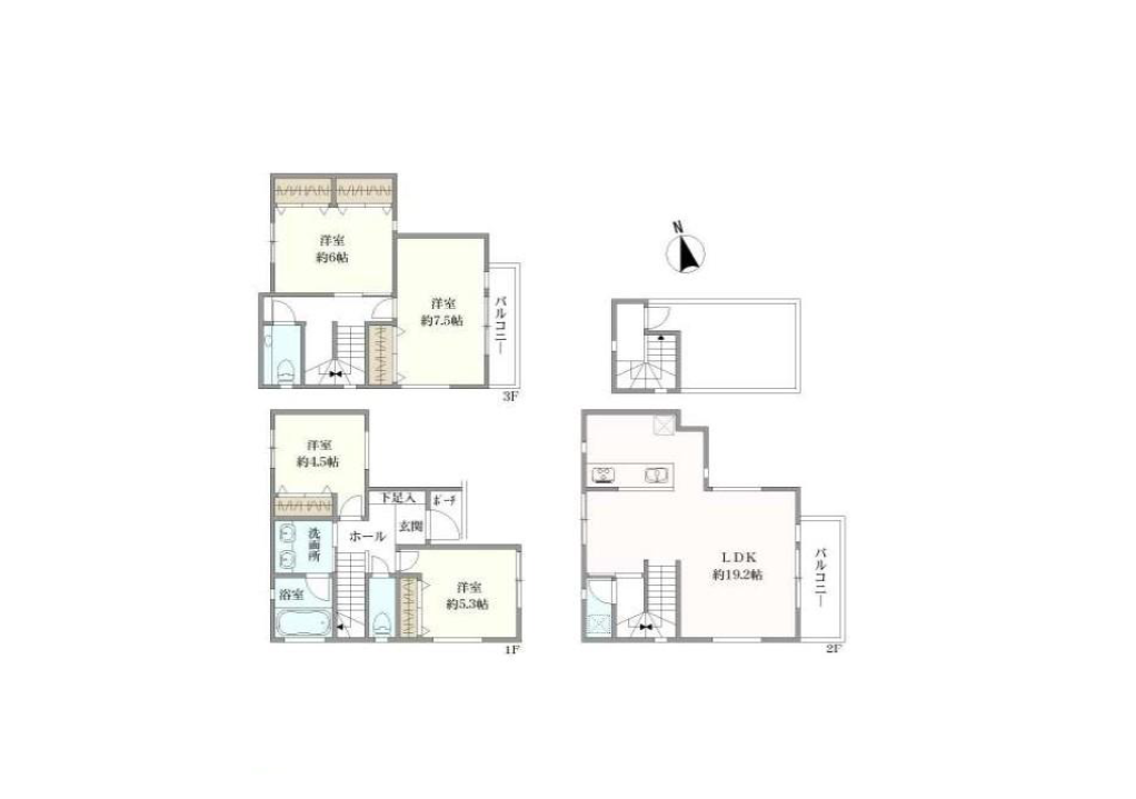 品川区旗の台4丁目　新築戸建（4LDK＋カースペース付き） - 画像 2